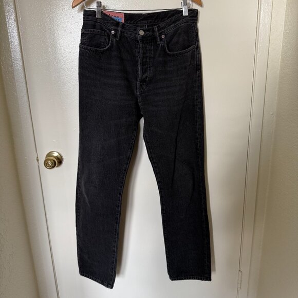 Acne Studios Blå Konst 1997 Used Black Metal Jeans 28 x 32 - Picture 2 of 10